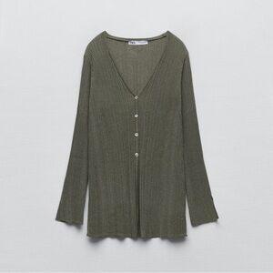 Zara Pleated Knit Top